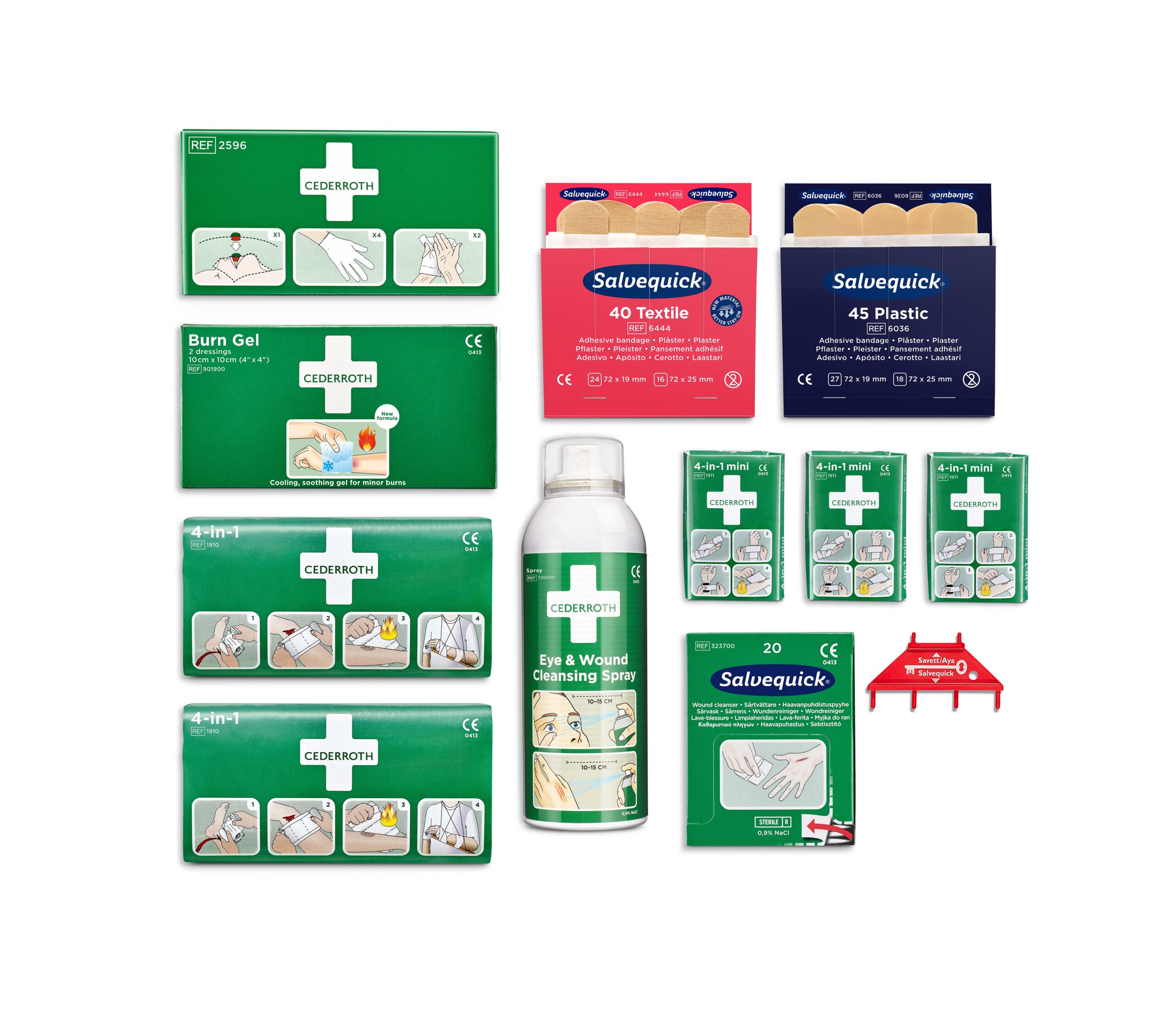 Komplett refill till Första hjälpen-station Cederroth