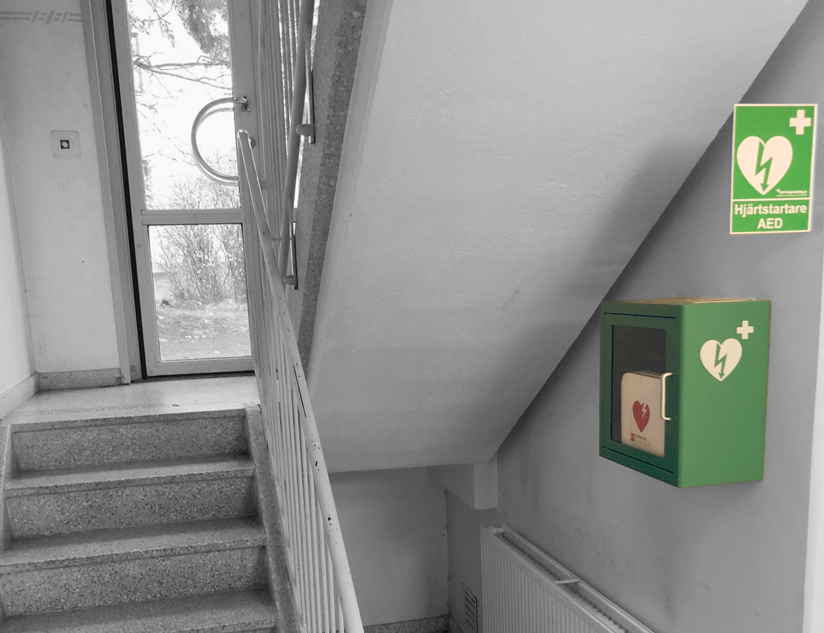 Hjärtstartarpaket, Lifepak Cr2, larmat skåp, nödkit och skylt paket - Bild 5