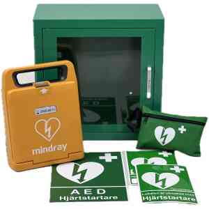 hjärtstartarpaket, mindray c1a, larmat skåp, nödkit och skyltpaket